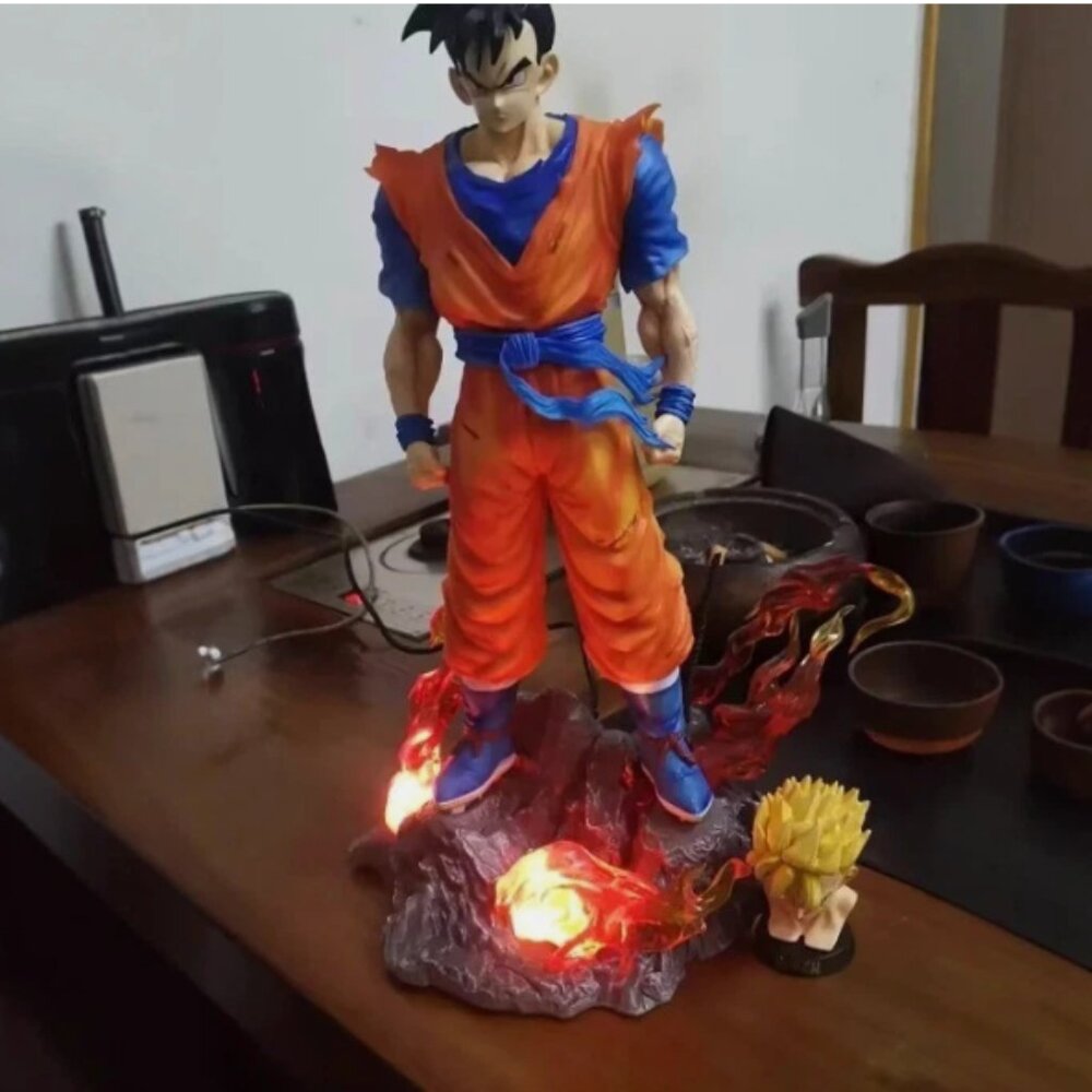 Share 30CM Dragon Ball Z Anime Son Gohan Base LED Figure Model Ornament PVC